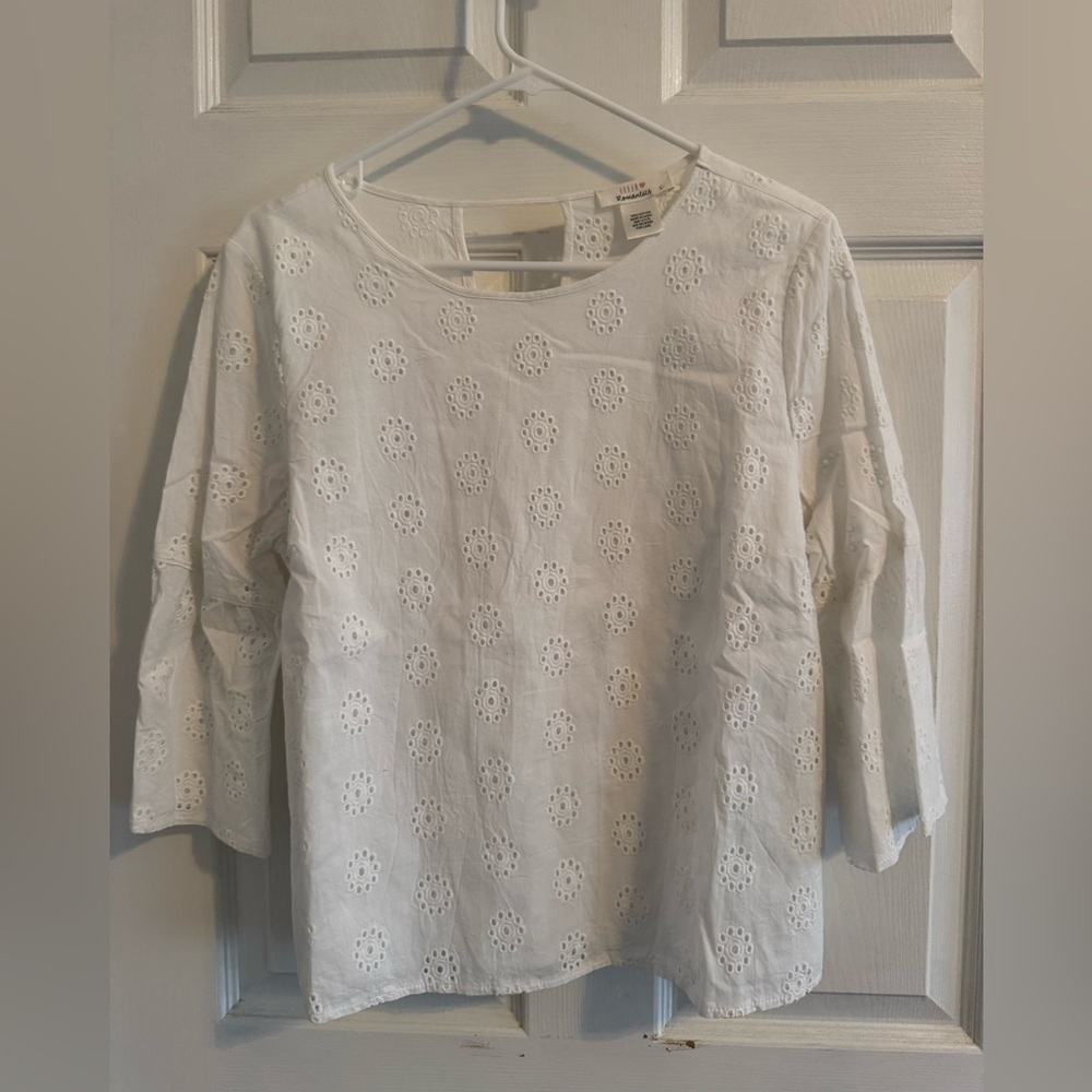 URBAN Romantics White Eyelet Blouse